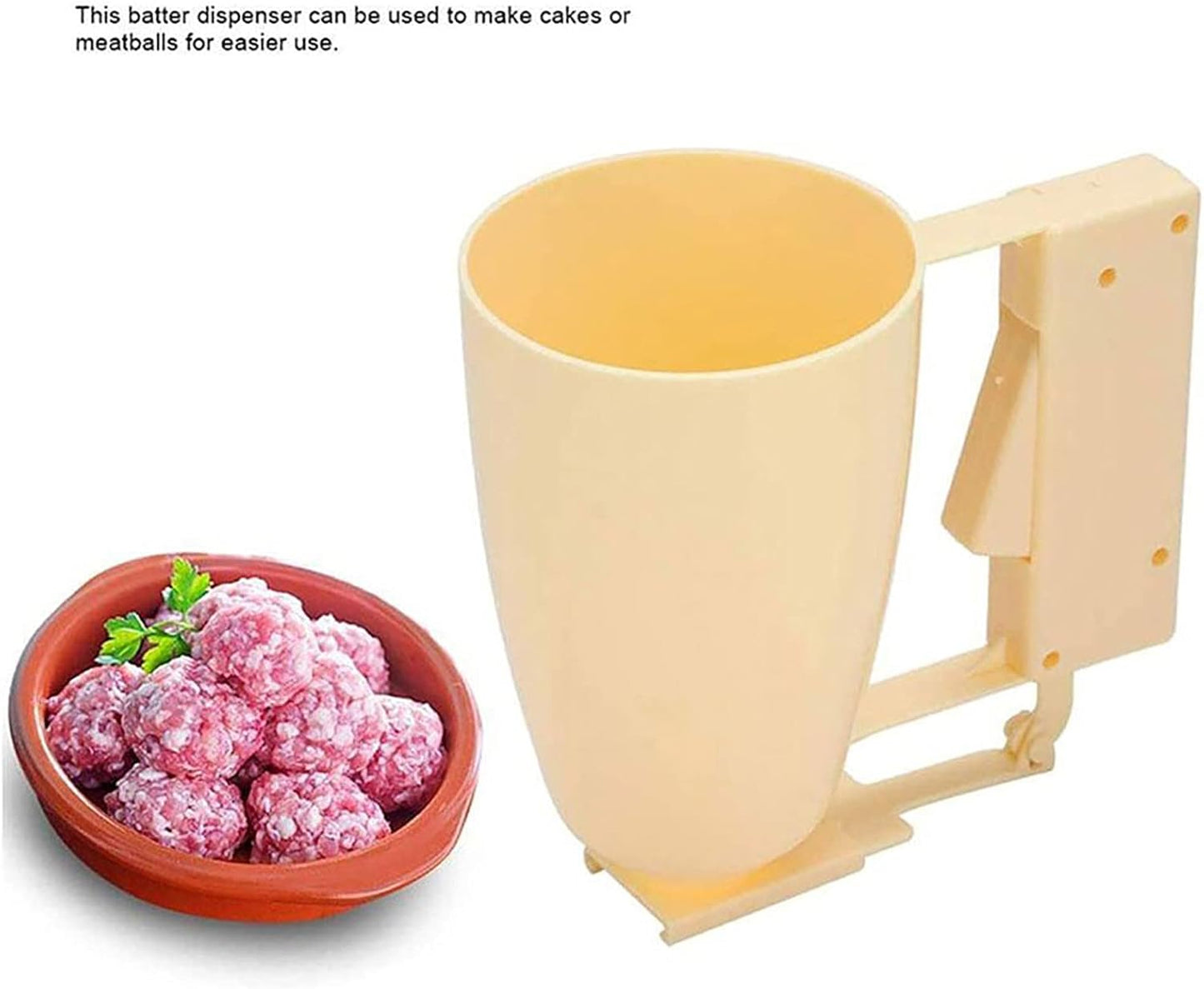 Pancake Batter Dispenser, Batter Pancake Dispenser, Pancakes Baking Cupcakes Waffle Muffin Mix Crepes Cake Maker, Pastry Batter Dispensers Meatball Mould Maker, Cupcake Batter Dispensers