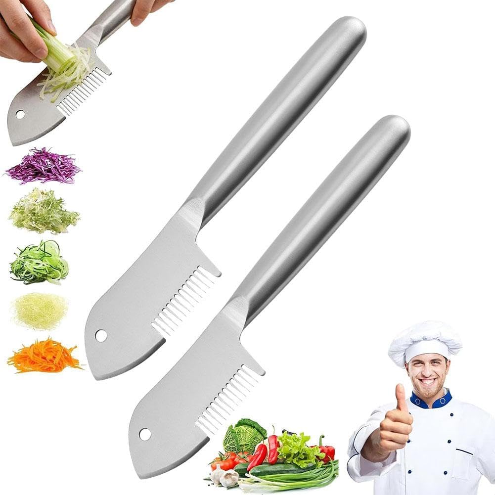 Stainless Steel Multi-purpose Julienne Peeler, Precision Julienne Blade, Vegetable JulienneSlicer, Quick & Easy Kitchen Tool, Comfortable Handle & Hanging Hole, for Fruit, Potatoes, Carrot