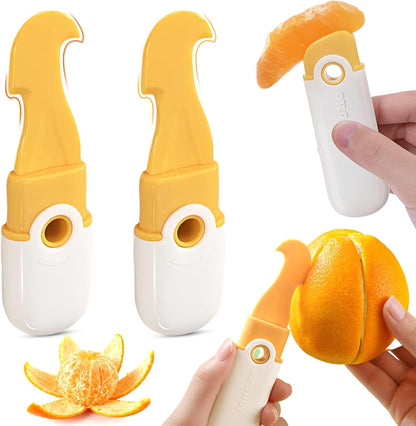 2-Pack Dual-Ended Orange Peelers - Citrus Peeler & Slicer for Oranges, Lemons, and Limes, Grapefruit