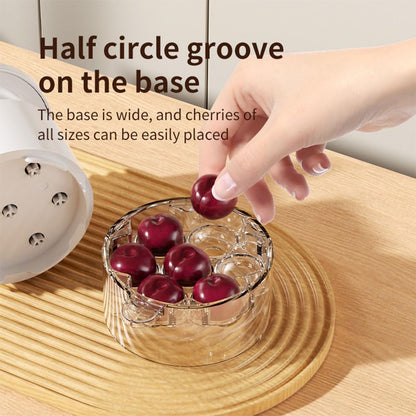 7-Hole Cherry Pitter, 2025 New Quick Push Pull Multiple Cherries Seed Remover Cherry Pitter Tool, Multi-Function Cherry Pitters Core Remover (Black)