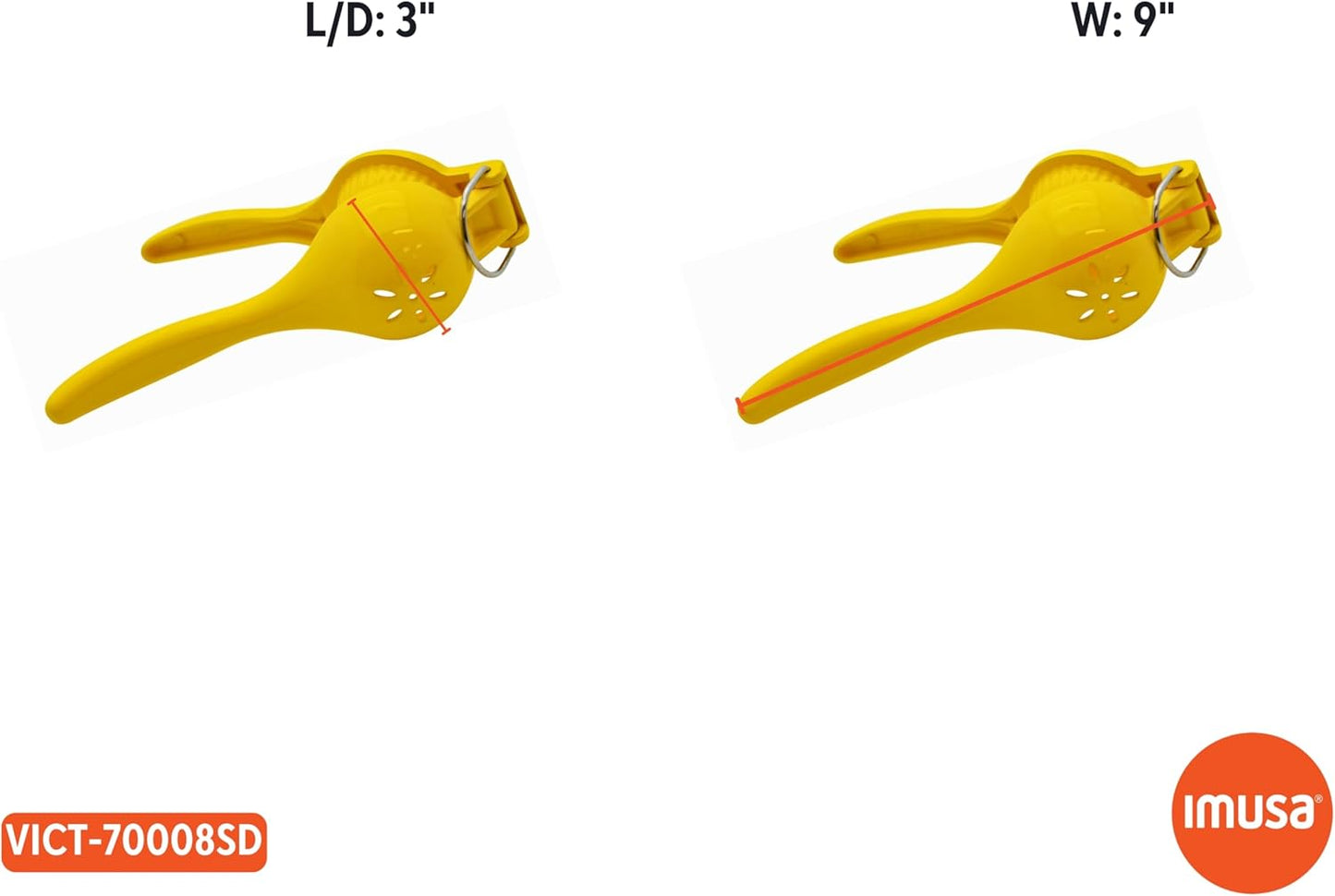 IMUSA Orange and Citrus Squeezer, Orange