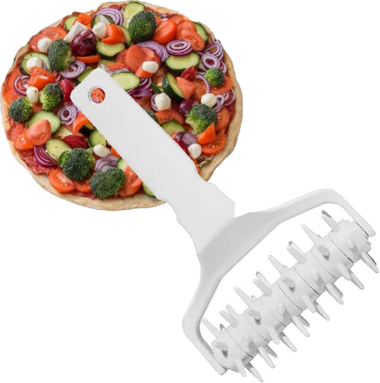Pizza Dough Docker, Professional Dough Roller with Spikes, Plastic Pizza Pastry Docker Roller Pizza Docking Tool for Home & Commercial Kitchen, 8.1 X 4.7 X 2.6in