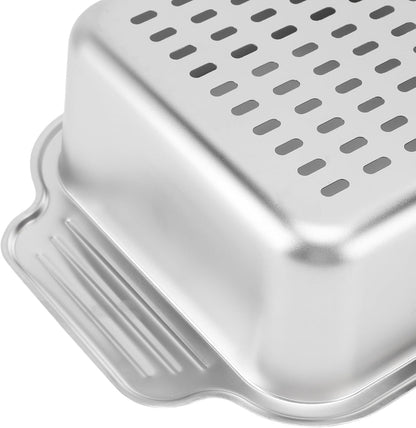 AYNEFY Extendable Over The Sink Basket Expandable Stainless Steel Colander 304 Food Grade Strainer for Washing Vegetables Fruits Pasta Dishes with Rubber Grip Handles (S)