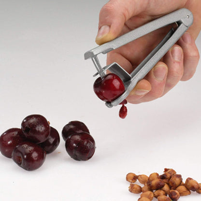 Westmark Cherry Pitter Tool “Kernex” - Heavy-Duty Cast Aluminum Pit Remover & Olive Pitter, German Ergonomic Seed Remover