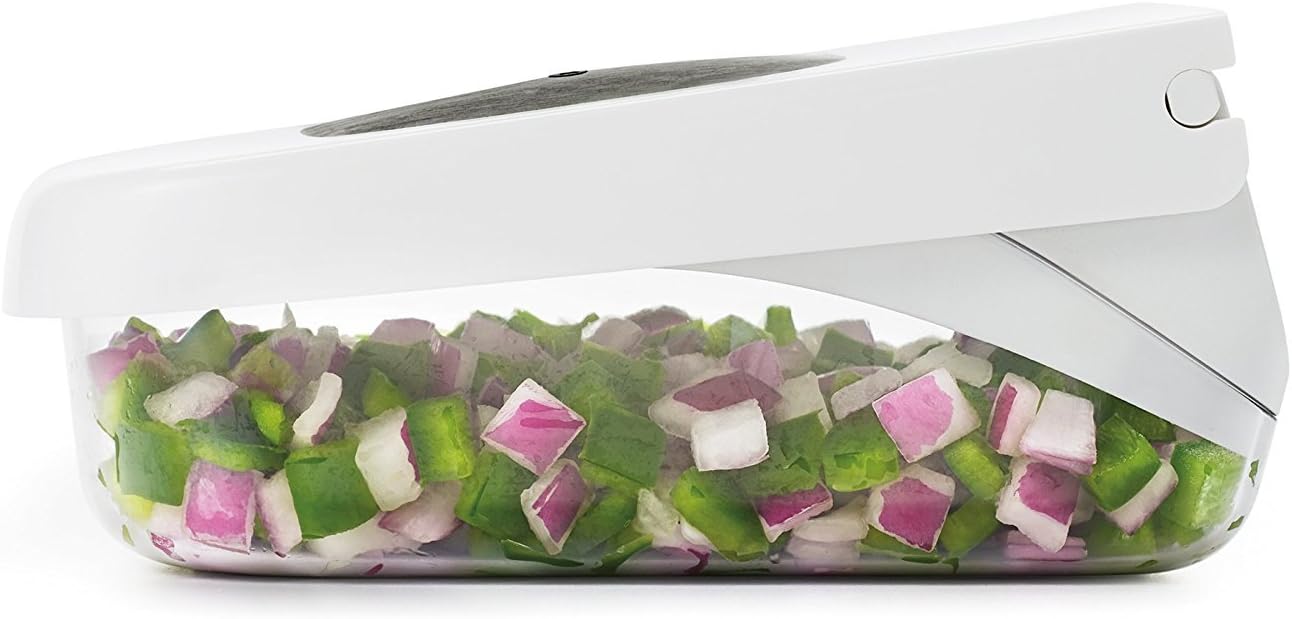 OXO Good Grips Vegetable and Onion Chopper with Easy Pour Opening White
