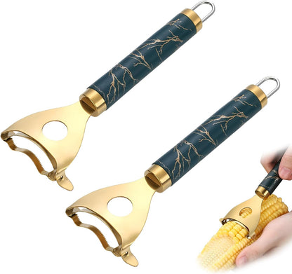 Corn Peeler(2-Pack) – Stainless Steel Corn Cob Stripper Tool，Labor-Saving and Fast Peeling Tool, Efficient 2026 New Kitchen Gadget