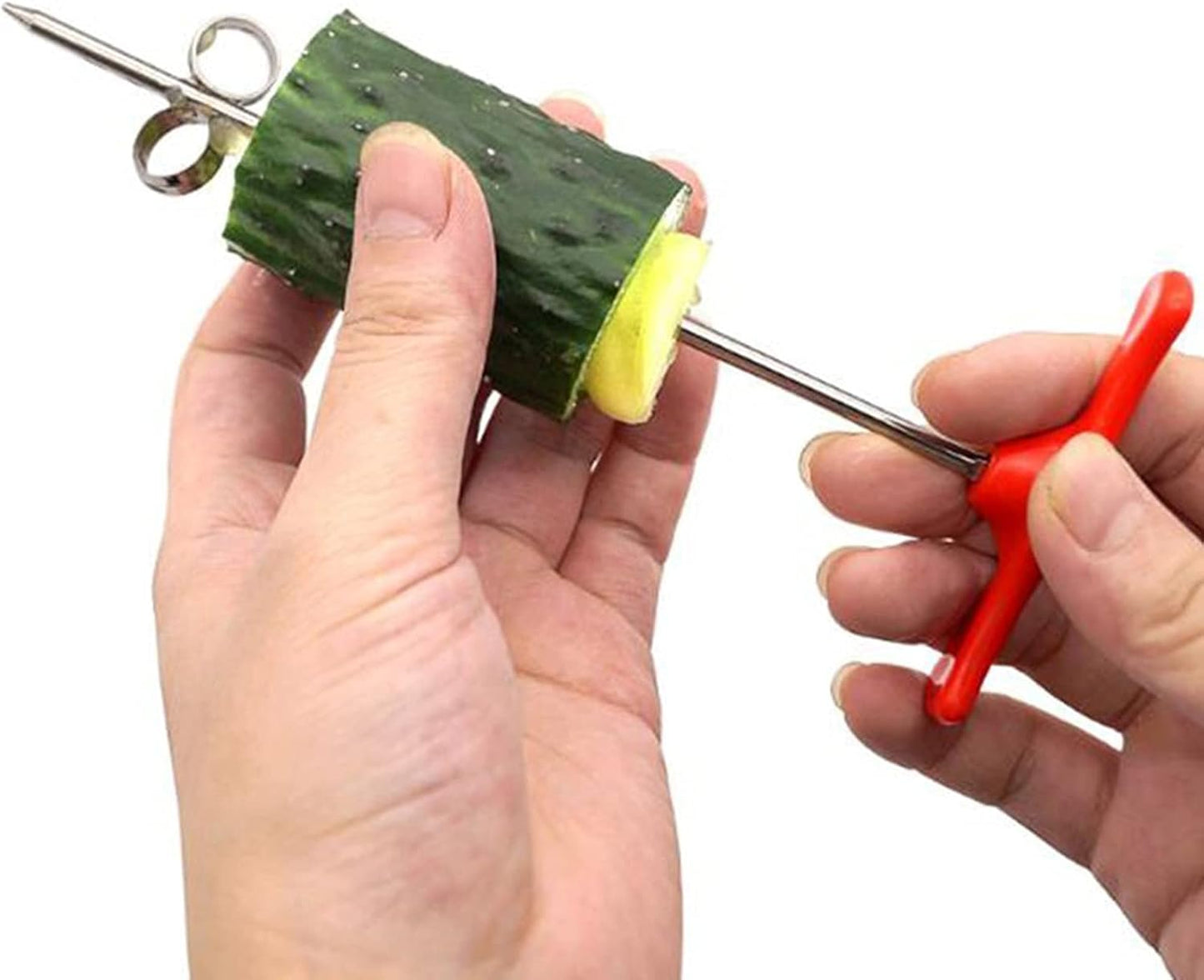 Fruits & Vegetables Spiral Twist Knife,Stainless Steel Spiral Twist Knife, Twist Shredder Ideal for Healthy Snacks, Chips, Parties