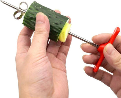 Fruits & Vegetables Spiral Twist Knife,Stainless Steel Spiral Twist Knife, Twist Shredder Ideal for Healthy Snacks, Chips, Parties