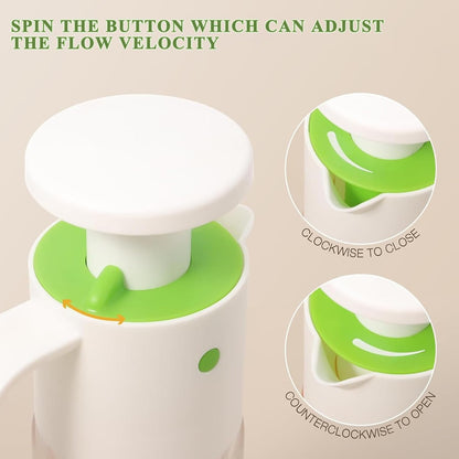 Yuehuam Salad Dressing Mixer, 300ml/ 10oz Leak Proof Salad Dressing Shaker Glass Bottle Juice Storage Ketchup Homemade Salad Dressing Container