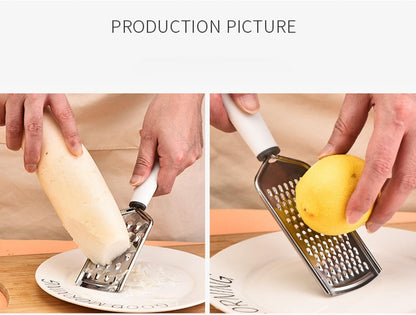 Zester Grater Set of 2, Kitchen Grater Zester Tool for Cheese,Lemon,Nutmeg, Chocolate, Fruits,Vegetables,Zucchini, Carrot, Apple, Cabbage (thick shreds&thin shreds)