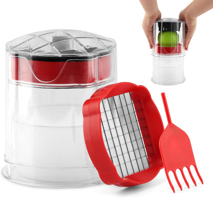 Orange Slicer,Lemon/Lime Slicer,Apple-Slicers,Potato French Fry Cutter,Veggie Chopper,Spam Slicers,Fruit Splitter Onion Cut,Strawberry Slicing Kitchen Gadgets for Fruit Vegetable,w/ 2 Slice