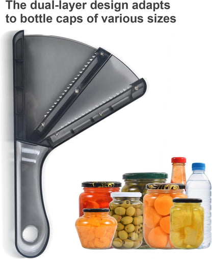 Jar Opener for Weak Hands, Dual-Layer Multifunctional Jar Opener Gripper, Bottle Openers for Seniors, Kitchen Gadgets, Non-Slip Jar Openers for Seniors, Arthritis, Lid Opener,