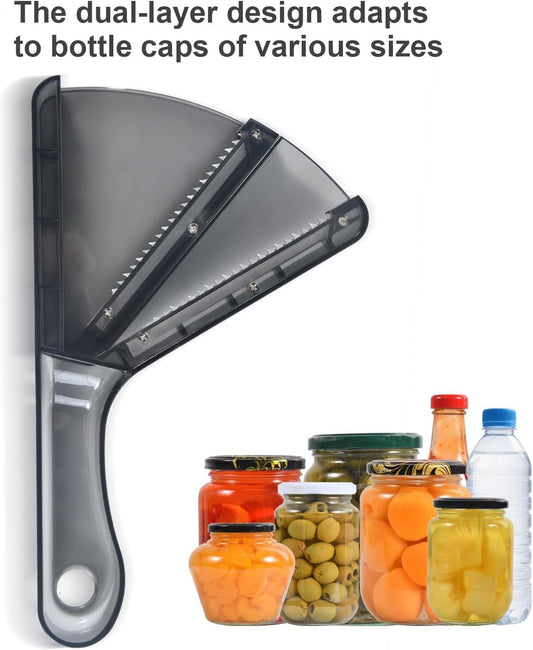 Jar Opener for Weak Hands, Dual-Layer Multifunctional Jar Opener Gripper, Bottle Openers for Seniors, Kitchen Gadgets, Non-Slip Jar Openers for Seniors, Arthritis, Lid Opener,