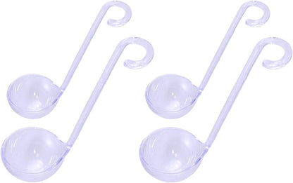 Chef Craft Plastic Mini Ladles in 2 Sizes, Set of 4, Clear