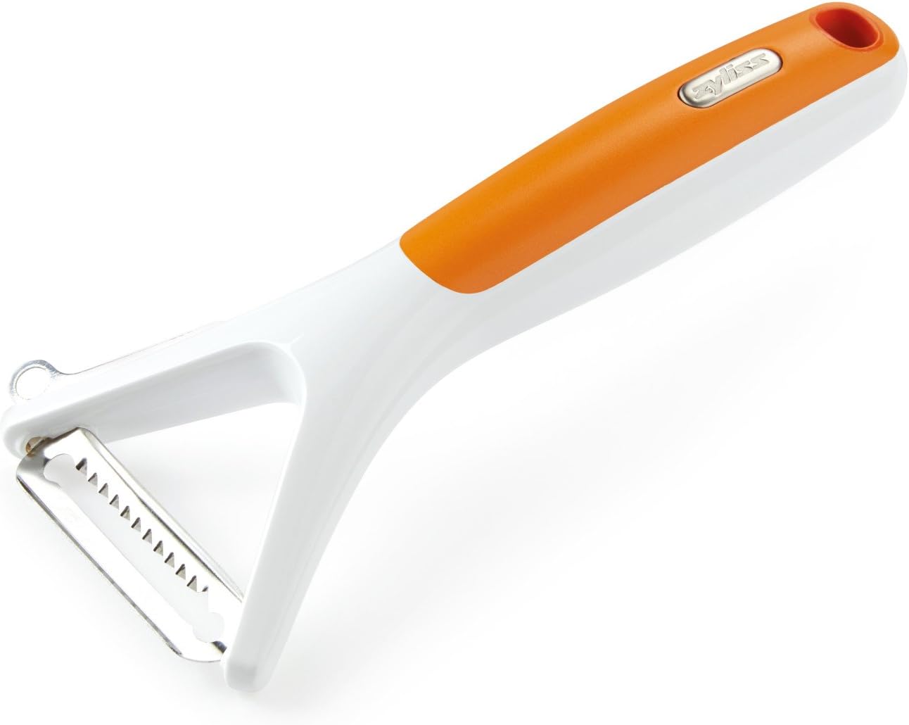 Zyliss Swivel Peeler – Ultra-Sharp Stainless Steel Blade for Potatoes, Carrots & Soft Fruits – Ergonomic Wheatstraw Grip – Built-in Eye Cutter & Safety Cover – Dishwasher Safe – Vegetable Peeler