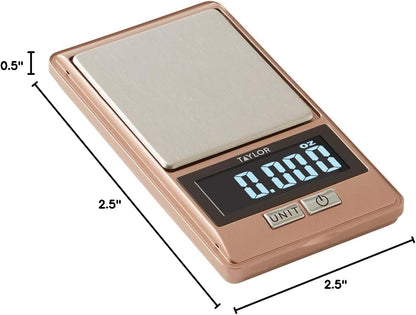Taylor High-Precision Digital Portioning Scale with Cover, 16OZ/500G, Black