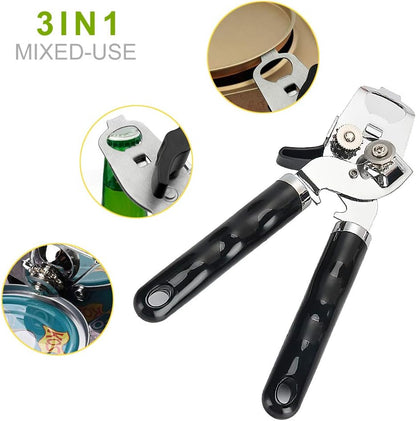 Can Opener, Professional, Stainless Steel, Manual, Food-safe, Good Grips with Built-in Bottle Opener