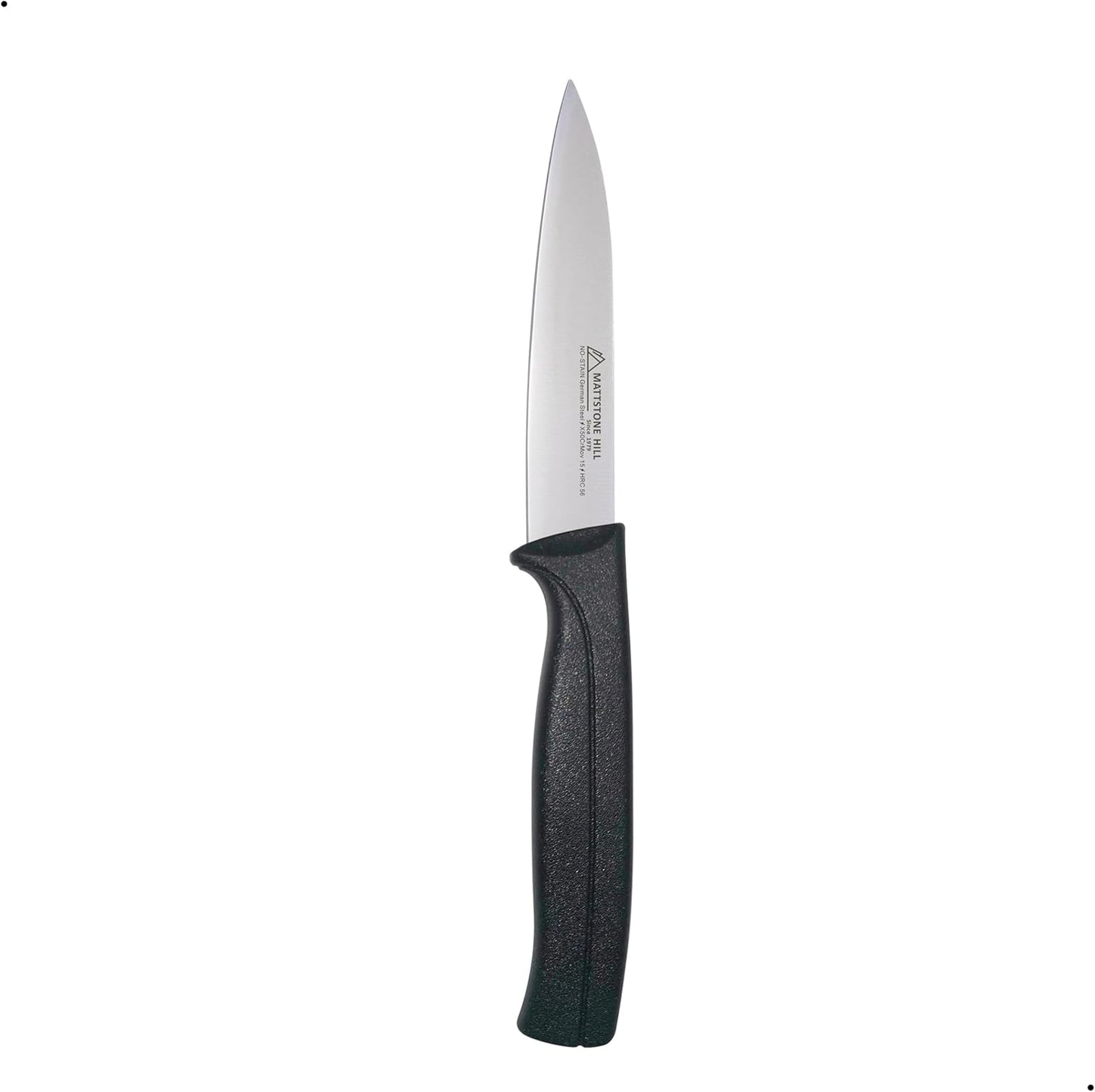 Tomato Knife - MATTSTONE HILL 5 Inch Serrated Kitchen Utility Knife, Serrated Cheese Tools, German X50CrMoV Steel, Red Handle