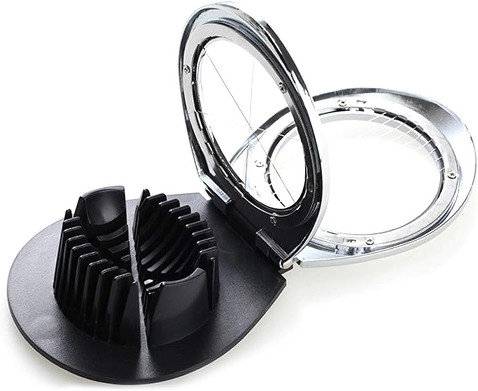 Egg Cutter, Stainless Steel Cutter Wire with 3 Slicing Styles, Manual Egg Slicer Kitchen Helper for Hard Boiled Eggs, Strawberry, Fruit Garnish Slicer, Labor Saving