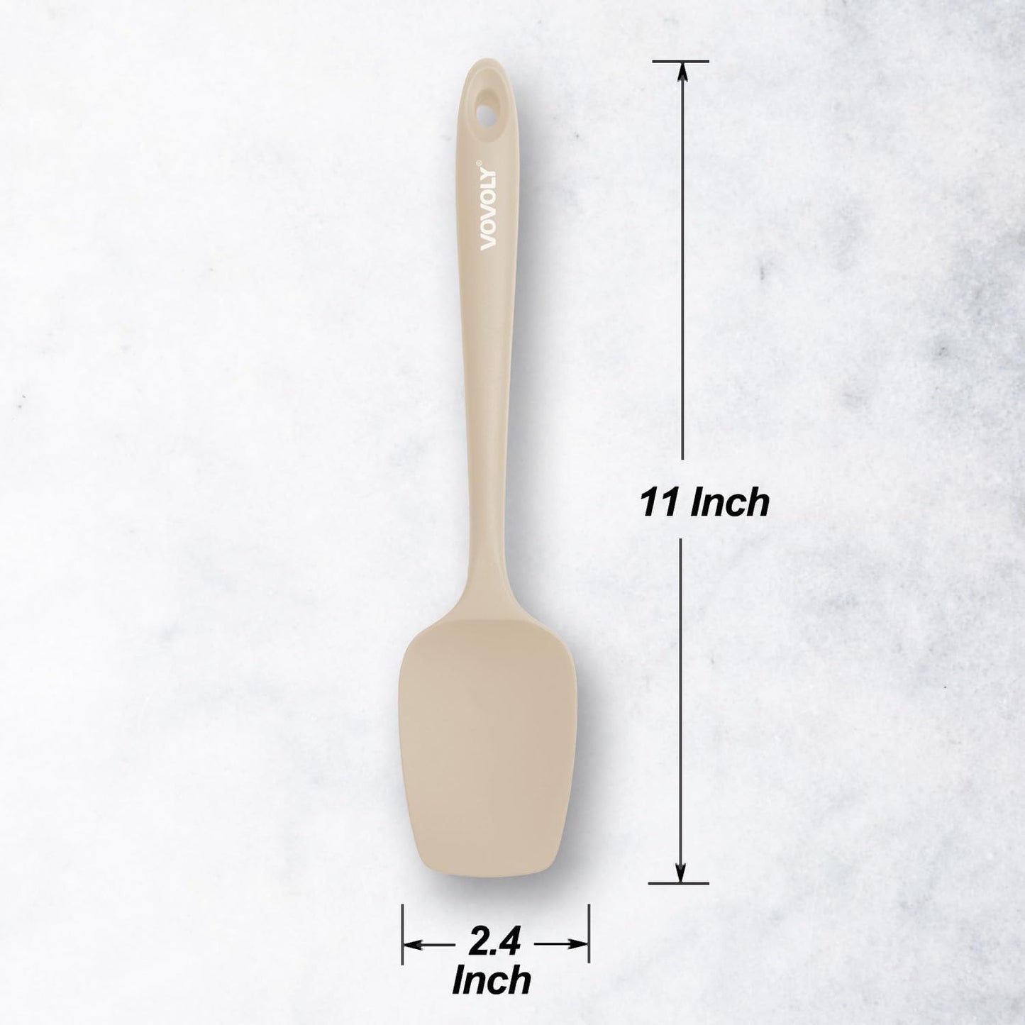 Silicone Spatula Set, High Heat Resistan Rubber Spoon Spatula, Non-Stick Spoonula with Seamless One Piece Design, Flexible Scrapers Baking Mixing Tool,3 Pack, Black