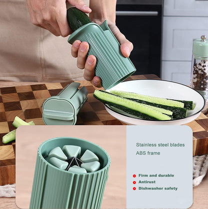 Cucumber Cutter, Strawberry Huller Stem Remover and Strawberry Slicer Set, Grape and Cherry Tomato Slicer for Kids,Fruit and Vegetable Slicer Suitable for Salad and Cake Decoration