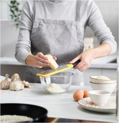 Joseph Joseph Fine Grater & Zester – Easy-Grip Handle with Sharp Stainless Steel Blades & Non-Slip Tip