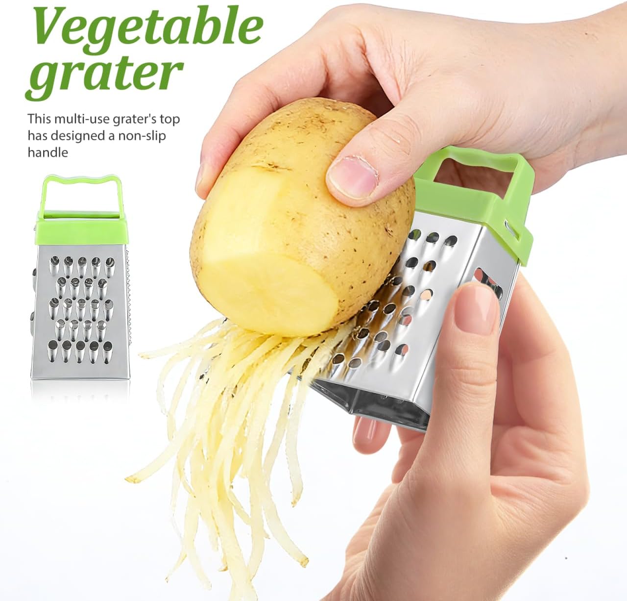 jojofuny 6 Pack Mini Cheese Grater Set Stainless Steel Box Graters Handheld Kitchen Tool for Garlic, Ginger, Vegetables – Compact Size, Non-Slip Handle