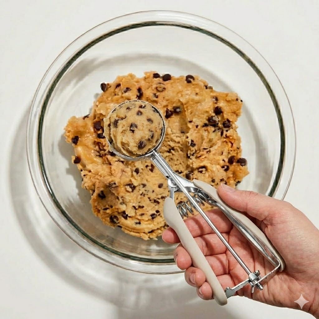 Cookie Scoop, Ice Cream Scoop, 1Tbsp/15 ml/0.5oz Cookie Scoops for Baking, 18/8 Stainless Steel Cookie Scooper for Baking, Ice Cream Scooper with Trigger Release, Cookie Dough Scoop with Non-slip Grip