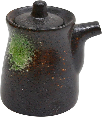 MDEOOSKY Ceramic Seasoning Bottle, Japanese Style Earthenware Ceramic Oil Dispenser, Olive Oil Dispenser, Sushi Sauce Container, 6.76 fl oz