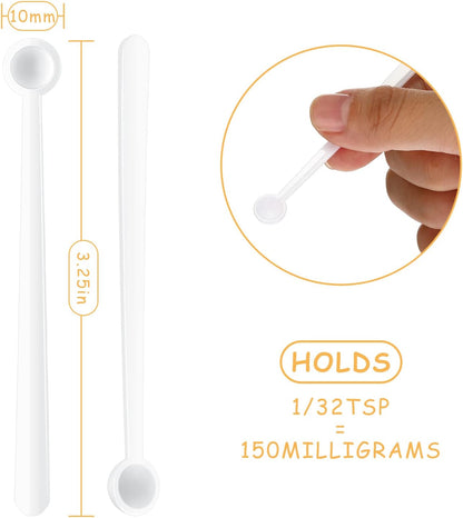 Mini Measuring Spoons - 36 Pieces, 1.2 ml, Tiny & Micro Size, Tools for Cosmetics, Medicines, Spices & Powders
