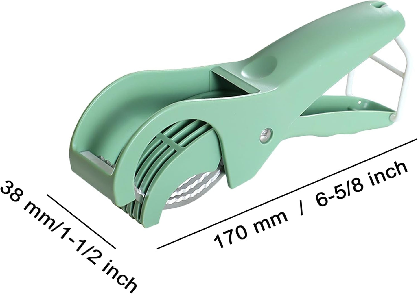 2 Pcs Multifunctional Fruit and Vegetable Slicers, Stainless Steel Cutter With Portable Hook for Banana, Sausage, Cucumber, Strawberry, Green and Orange