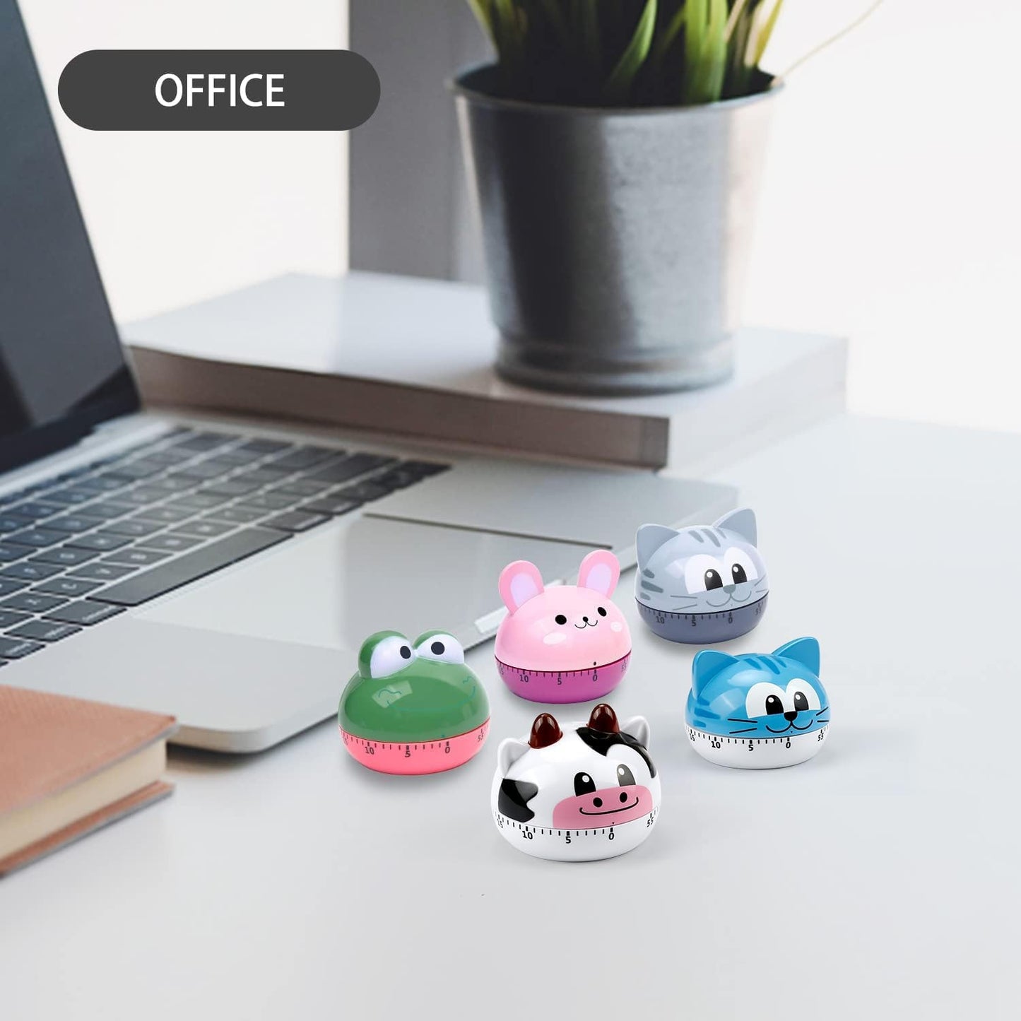 Cute Kitchen Timer Mechanical Timer for Kids (Blue Cat)