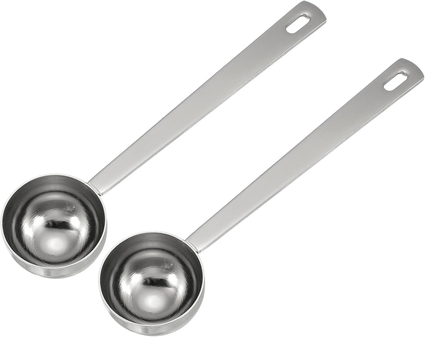 uxcell Measuring Spoon, 15ml Long Handle Table Scoop Teaspoon Coffee Scoop Spoon for Ground Coffee Tea Sugar Cooking Baking, Black