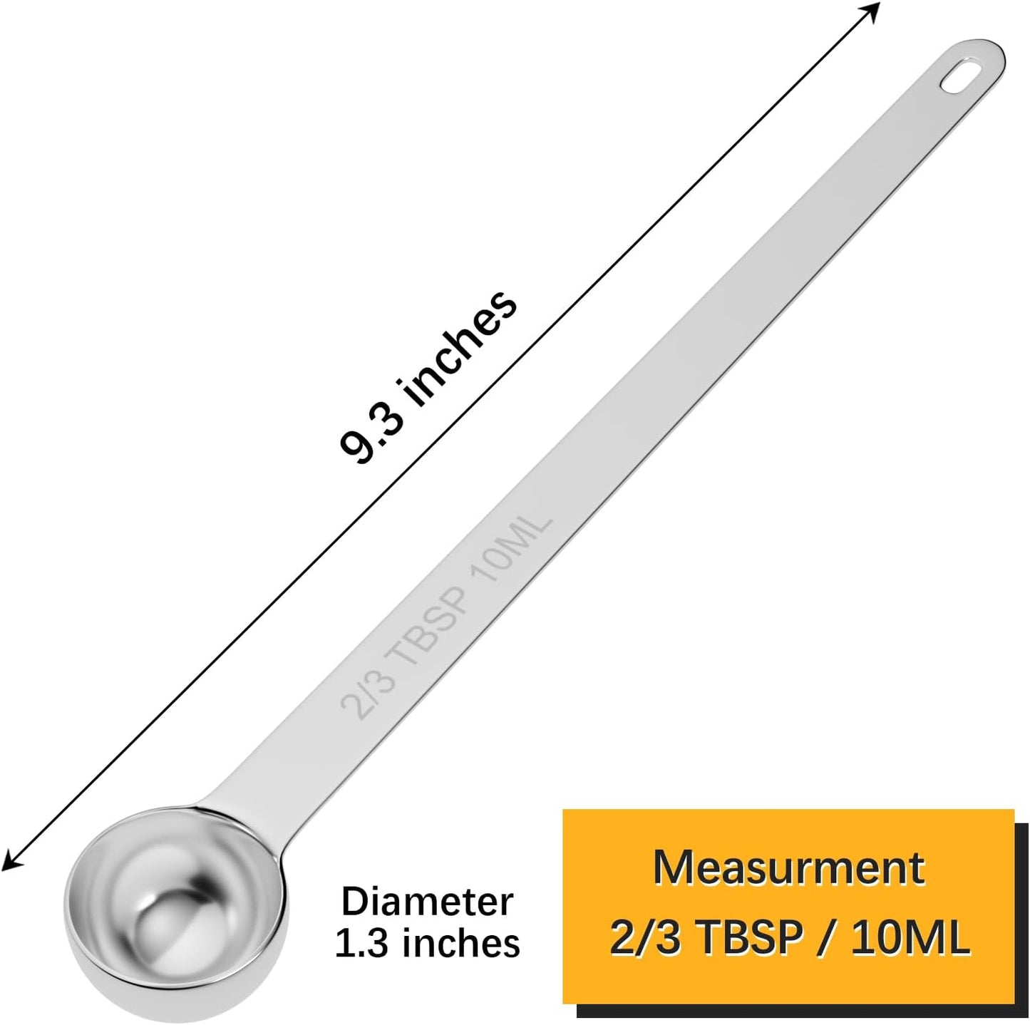 LEIFENY 1PCS 1Tbsp(3tsp, 15ml) Extra Long Handle Measuring Spoon, Single Stainless Steel Individual Measure Scoop Only