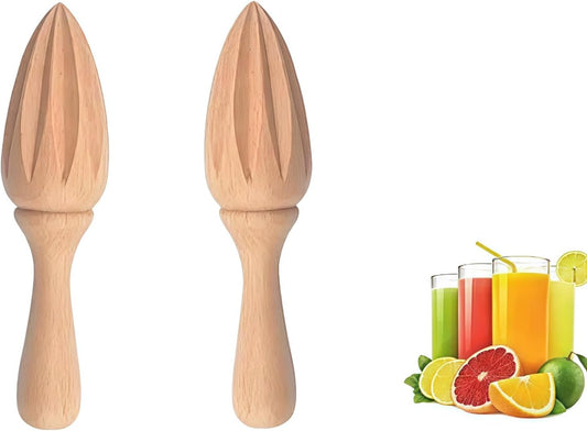 2Pcs Wooden Citrus Juicer - Handheld Manual Lemon/Orange Reamer | Portable Fruit Squeezer Tool for Home,Cafe and Bar,Kitchen Utensils,Bartender Accessories,Juicer Easy to Hold for Daily Home