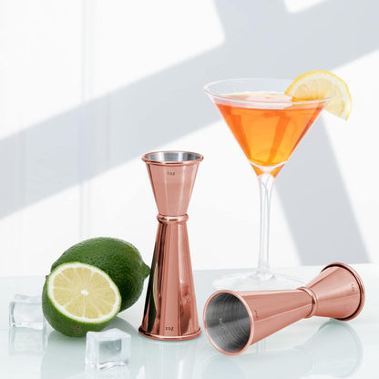 Briout Jigger for Bartending, Double Cocktail Jigger Japanese Premium 304 Stainless Steel Jigger 2 OZ 1 OZ with Measurements Inside