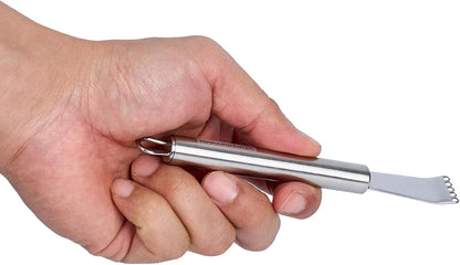 Restaurantware Stainless Steel Citrus Zester - German Standard Lemon Zester Bar Tool with Precision Blades, Dishwasher Safe - Fruit Zesting Peeler Tool for Cooking, Baking, Cocktails