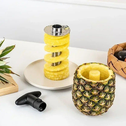 pineapple stainless steel multifunctional peeler & corer yellow