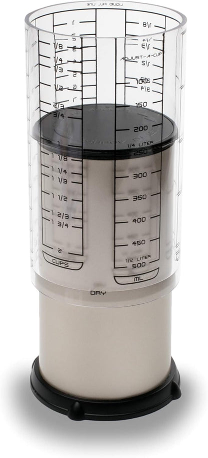 KitchenArt Professional Series 2 Cup Adjust-A-Cup, Champagne Satin, Adjustable, 1/8 to 2-Cup