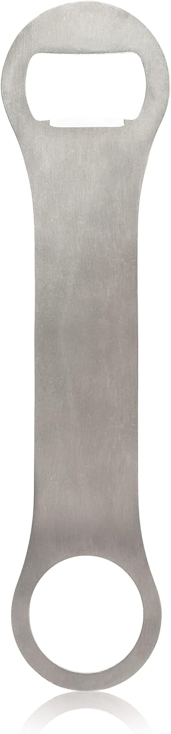 True TrueBlade Stainless Steel Beer Bottle Opener, Compact and Slim Flat Bar Key with Long Handle, Perfect for Kitchen, Home Bar, Restaurant, Party, Travel, 7.25 Inches, Set of 1
