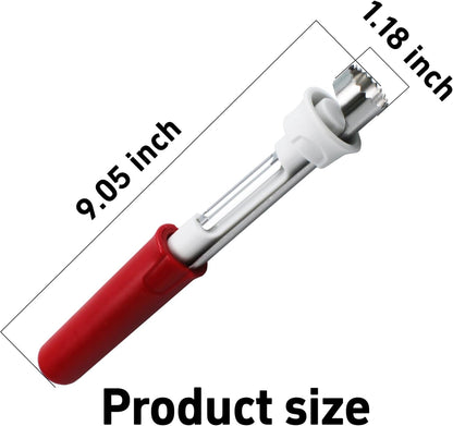 8 In Apple Corer,Apple Peeler And Corer Tool,Stainless Steel Kitchen Core Removal Tool,Fruit Core Remover, Apple, Pear, Bell Pepper(Red)