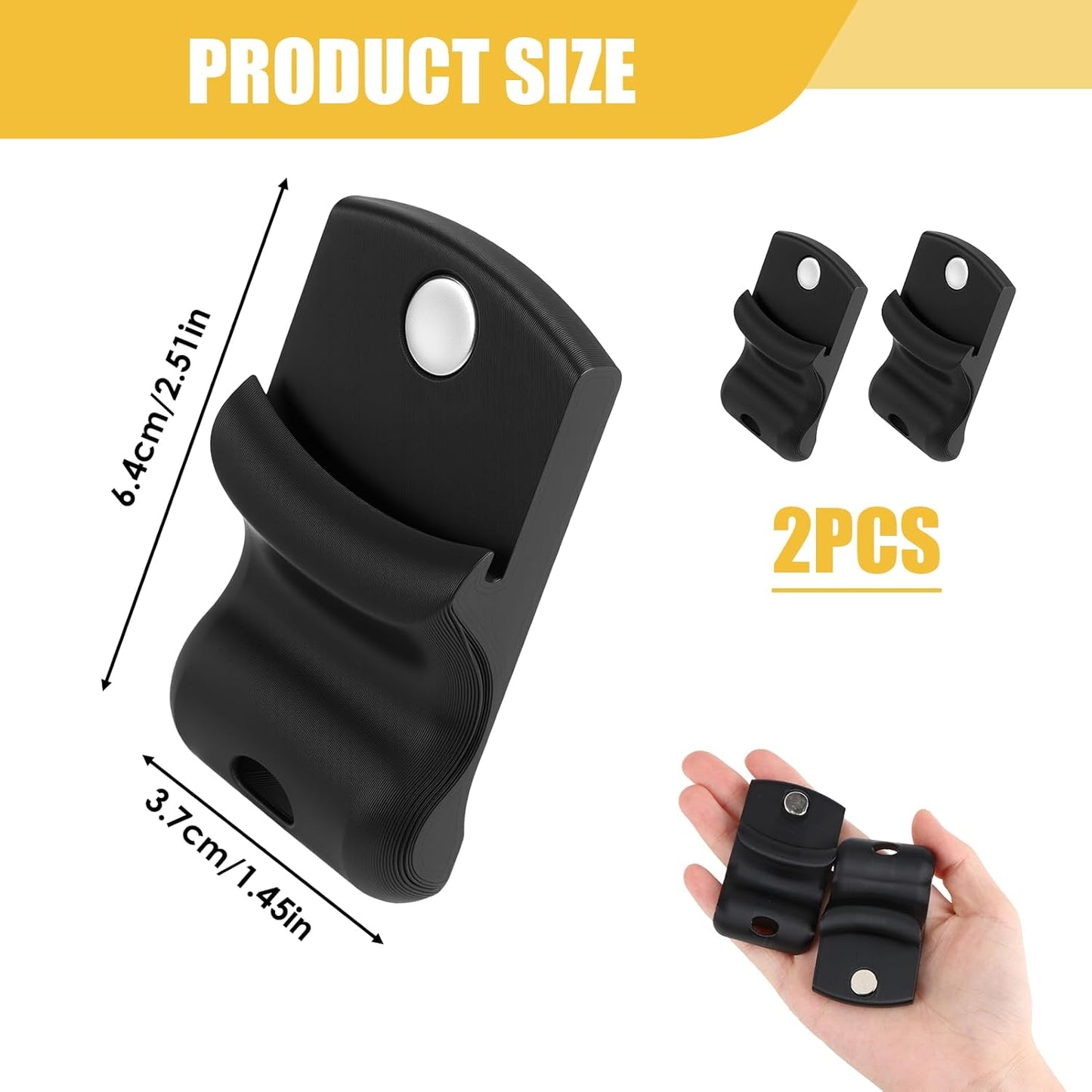 2PC Mason Jar Opener Set, Multifunctional Lid Opener for Regular & Wide - Mouth Canning Jars, Effortless Twist Tool for Tight Lids, Ideal for Kitchen, RV & Camping, Durable & Easy to Use (Black)