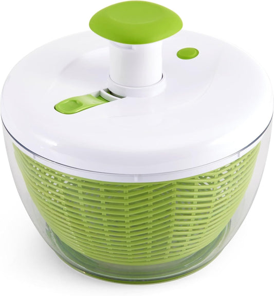 Professional Plastic 2.4 lb Salad Spinner Green with White Lid