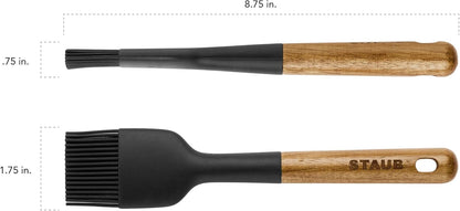Staub Silicone with Wood Handle Cooking Utensil, Pastry Brush