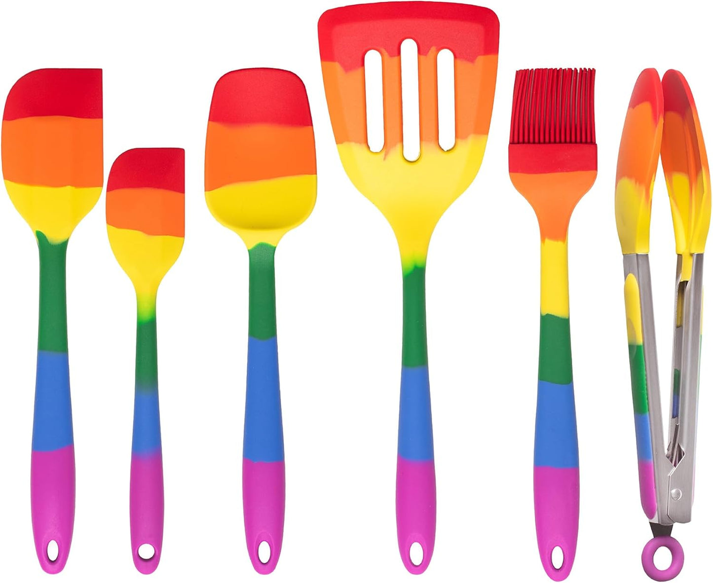 Cooking With Pride Non-Stick Pastry Brush, Heat-Safe Silicone With Iron Core, 8.5-Inch