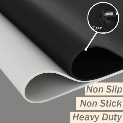 Extra Large Silicone Mat 36" x 24" Place Mats, Heat Resistant Mat for Kitchen Countertop Protector, Thick Placemats Washable Silicone Mats for Kitchen Counter Mat Dining Table Mat, Grey, Sapid