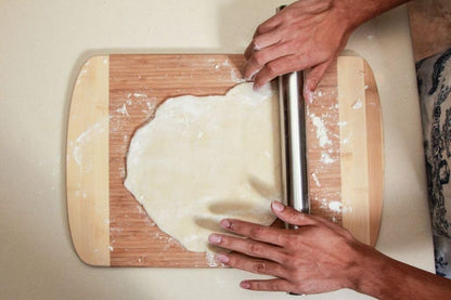 The Original Stainless Steel Rolling Pin Featuring a Non-Stick Surface Perfect for Making Pasta, Cookies, Ravioli and Pizza