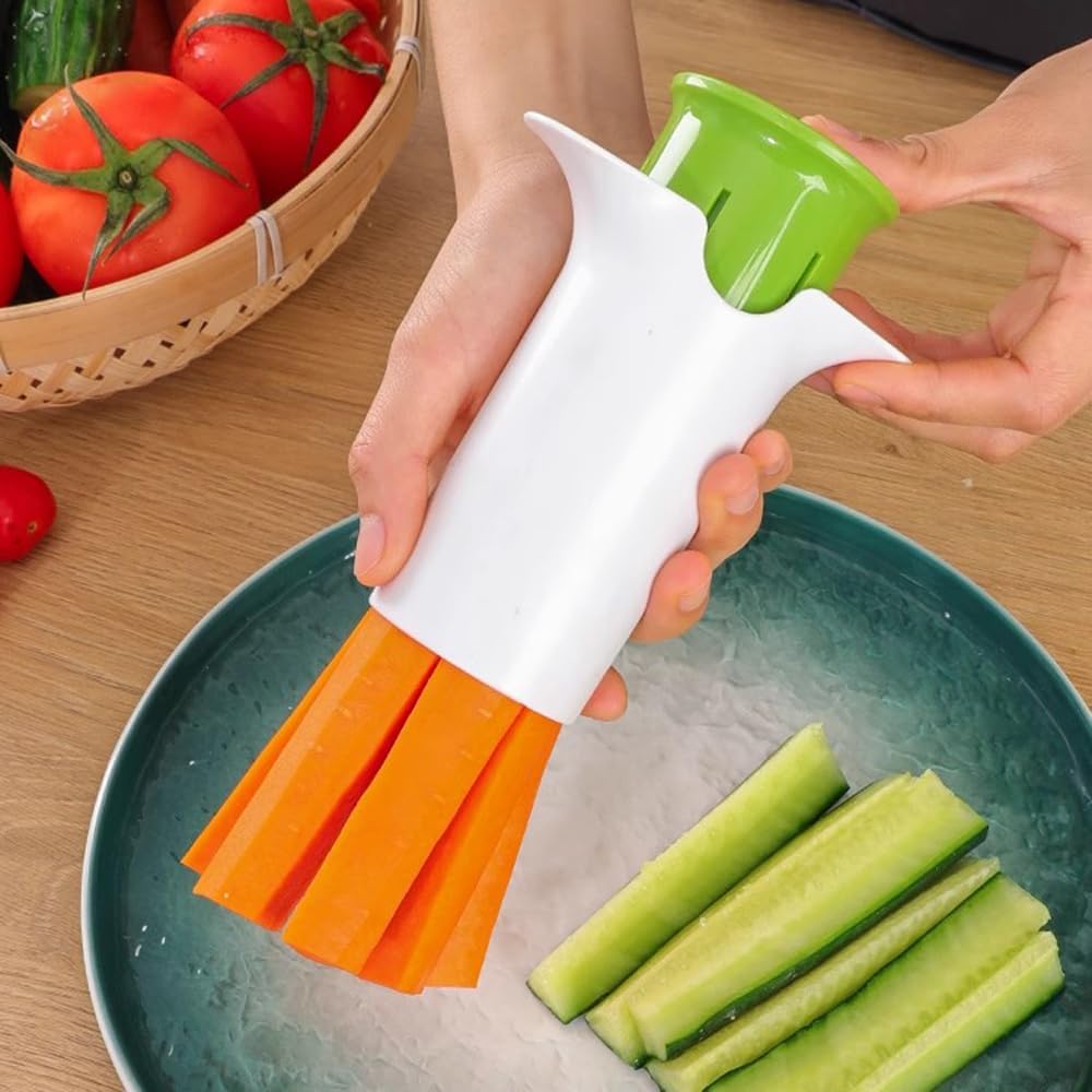 Grape Cutter, Carrot Slicer, Tomato Cutter & Cucumber Slicer in One, Multi Purpose Fruit & Vegetable Cutter,Perfect for Healthy Snacks and Baby Food