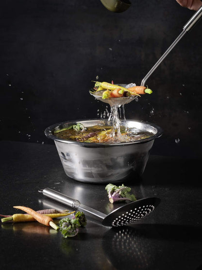 Rosle 95681 Stainless Steel Wire Kitchen Skimmer Ladle with Round Handle