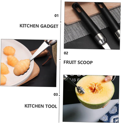 MAGICLULU 2pcs Candy Scoop Melon Baller Grip Handle for Fruit Ball Scoop Fruit Ball Spoon Melon Spoon Eating Tool
